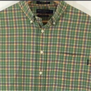 Cremieux 100% Cotton Short Sleeve Button Up Dadcore Shirt size Large